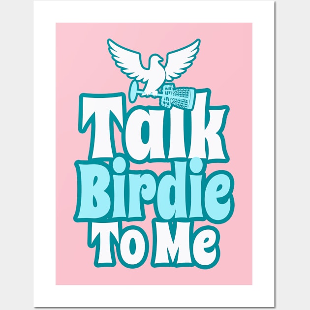 Talk Birdie To Me Disc Golf Frolf Retro Vintage Dove Basket Wall Art by Grandeduc